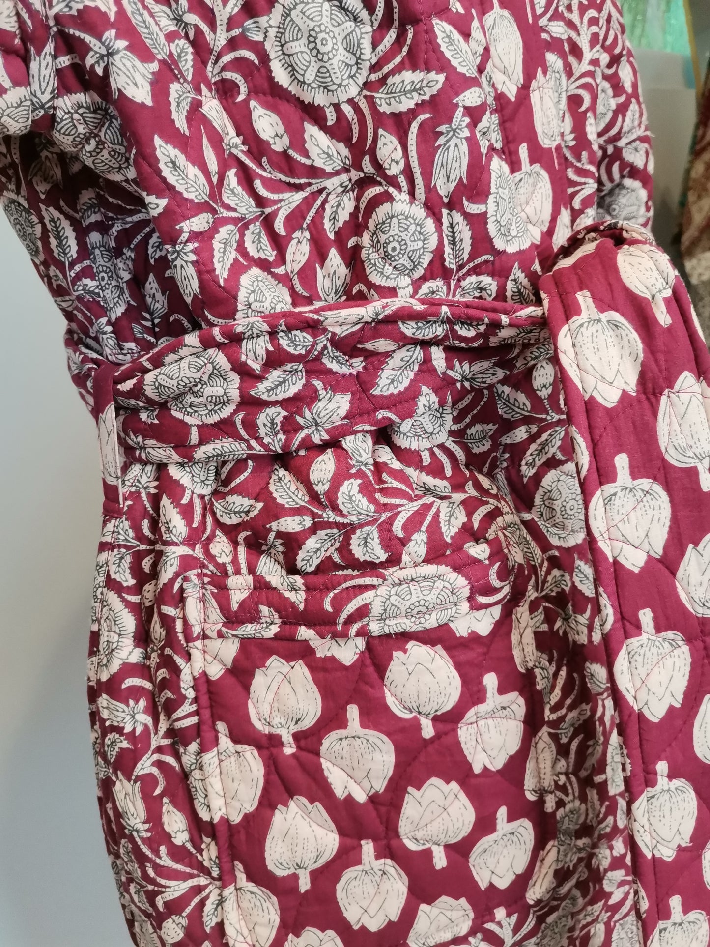 Reversible Quilted Dressing Gown Sample - Frida