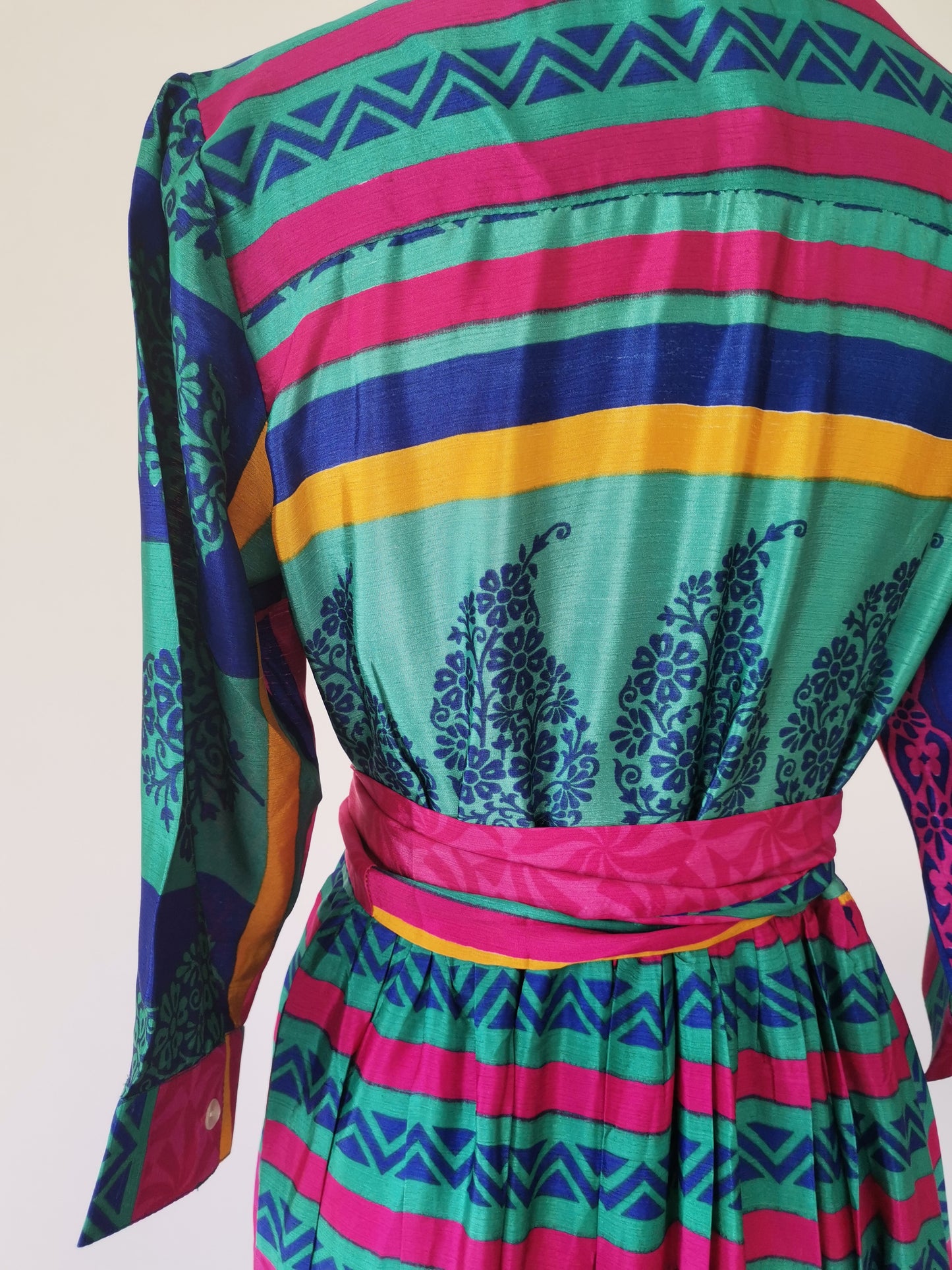 Prairie Round Neck Silk Dress 001 - S