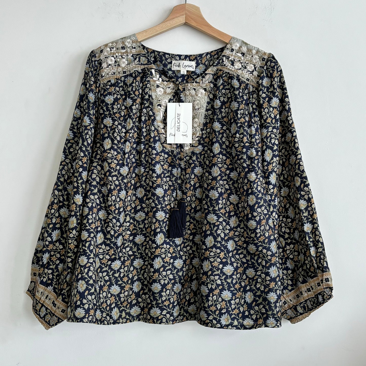 Lolita Embroidered Silk Blouse 188 - S