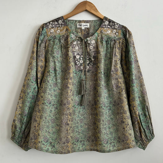 Lolita Embroidered Silk Blouse 187 - L