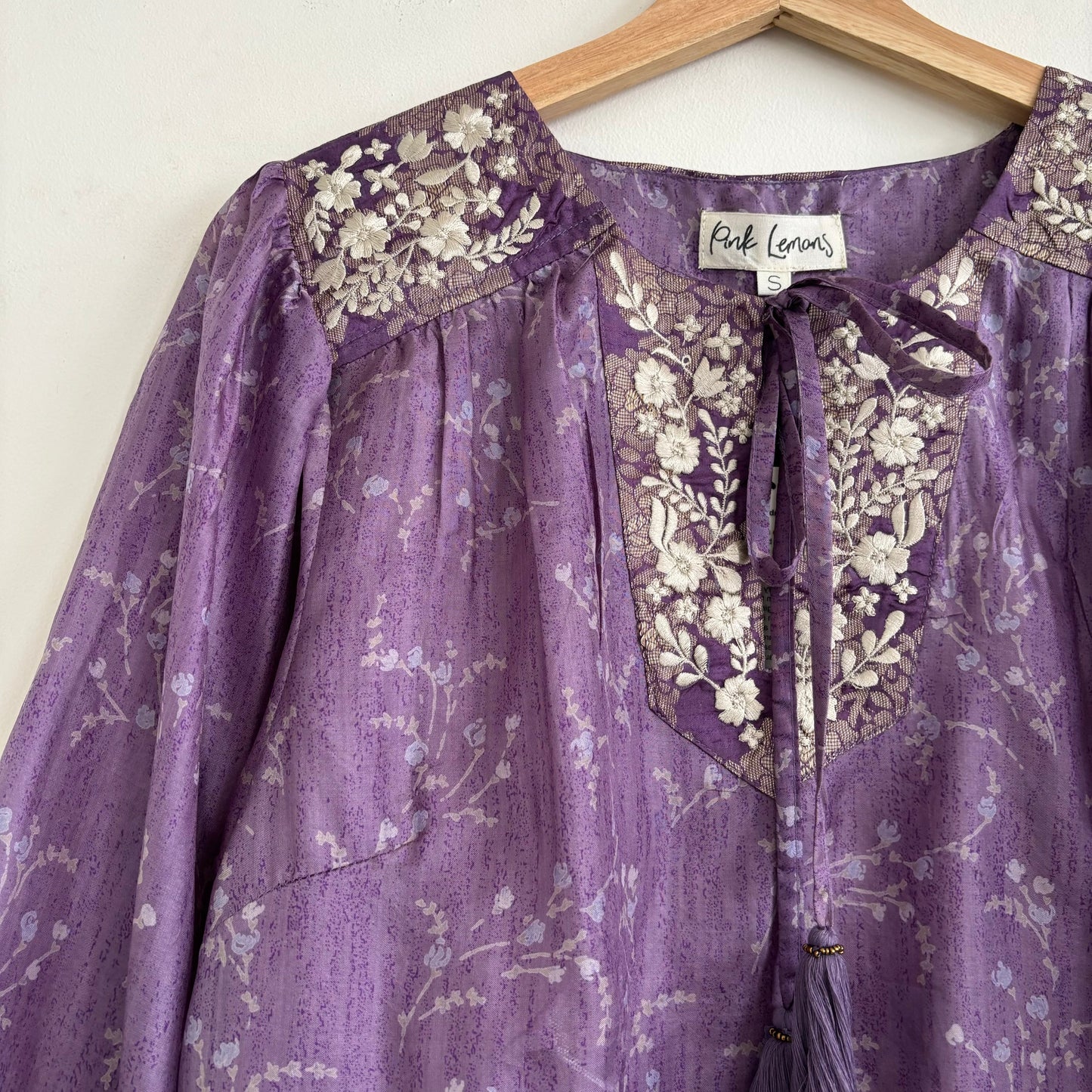 Lolita Embroidered Silk Blouse 185 - S