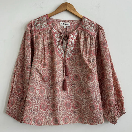 Lolita Embroidered Silk Blouse 181 - S