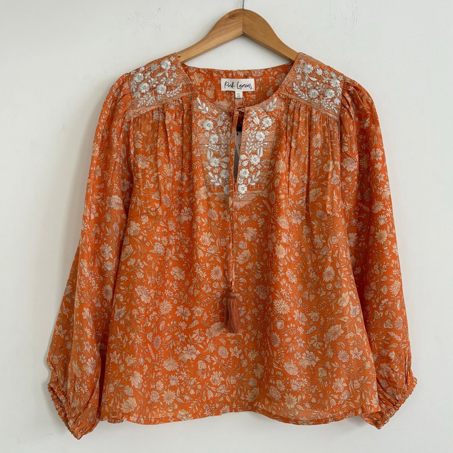 Lolita Embroidered Silk Blouse 180 - S