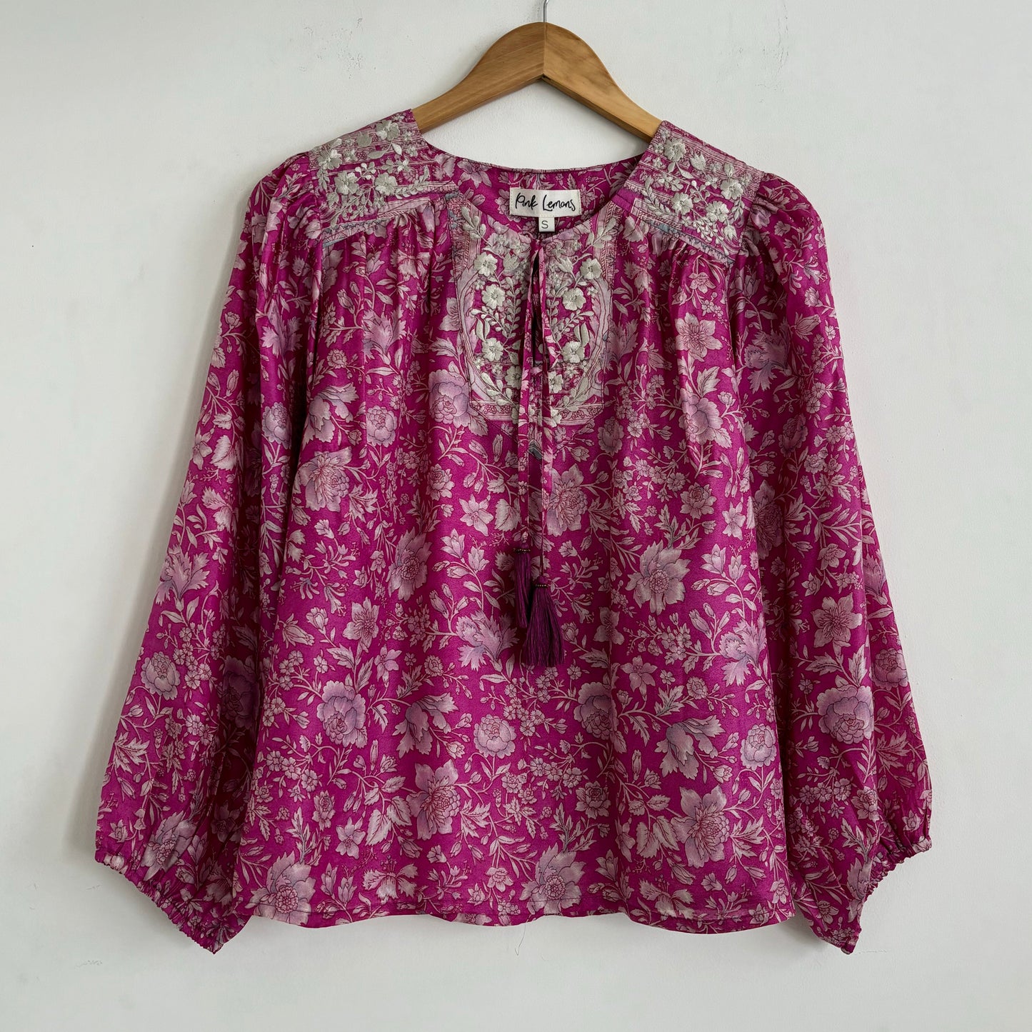 Lolita Embroidered Silk Blouse 178 - S