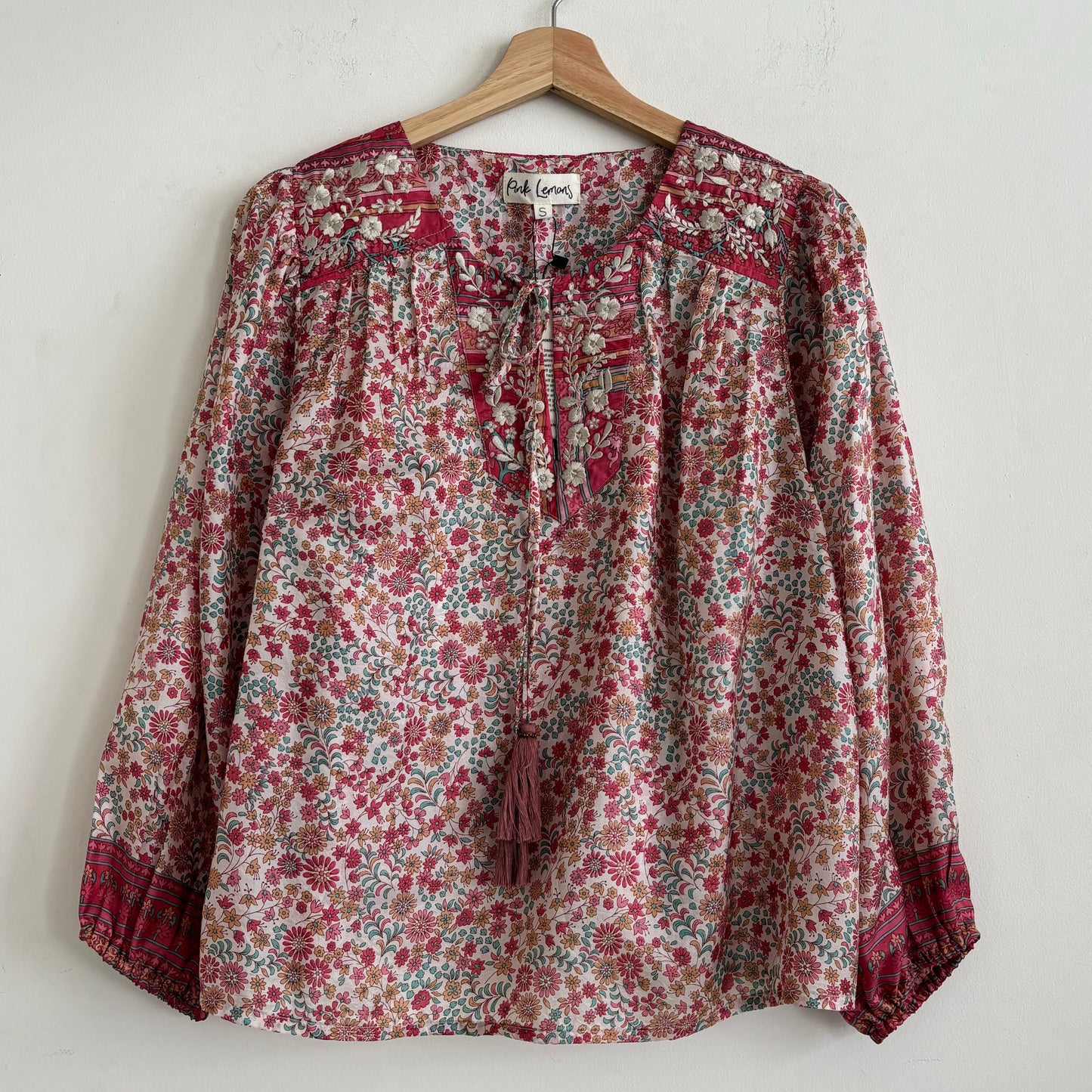 Lolita Embroidered Silk Blouse 176 - L