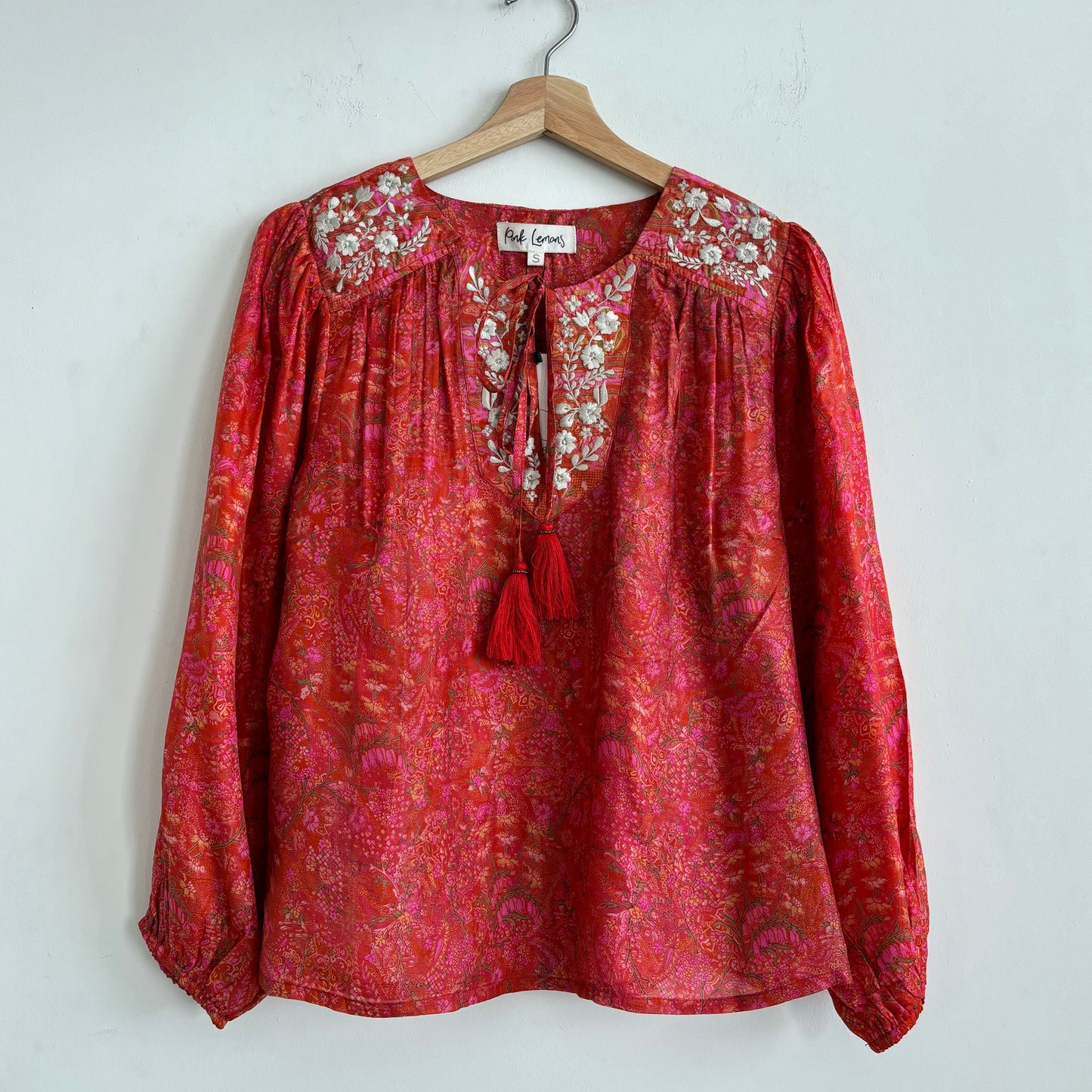 Lolita Embroidered Silk Blouse 173 - M