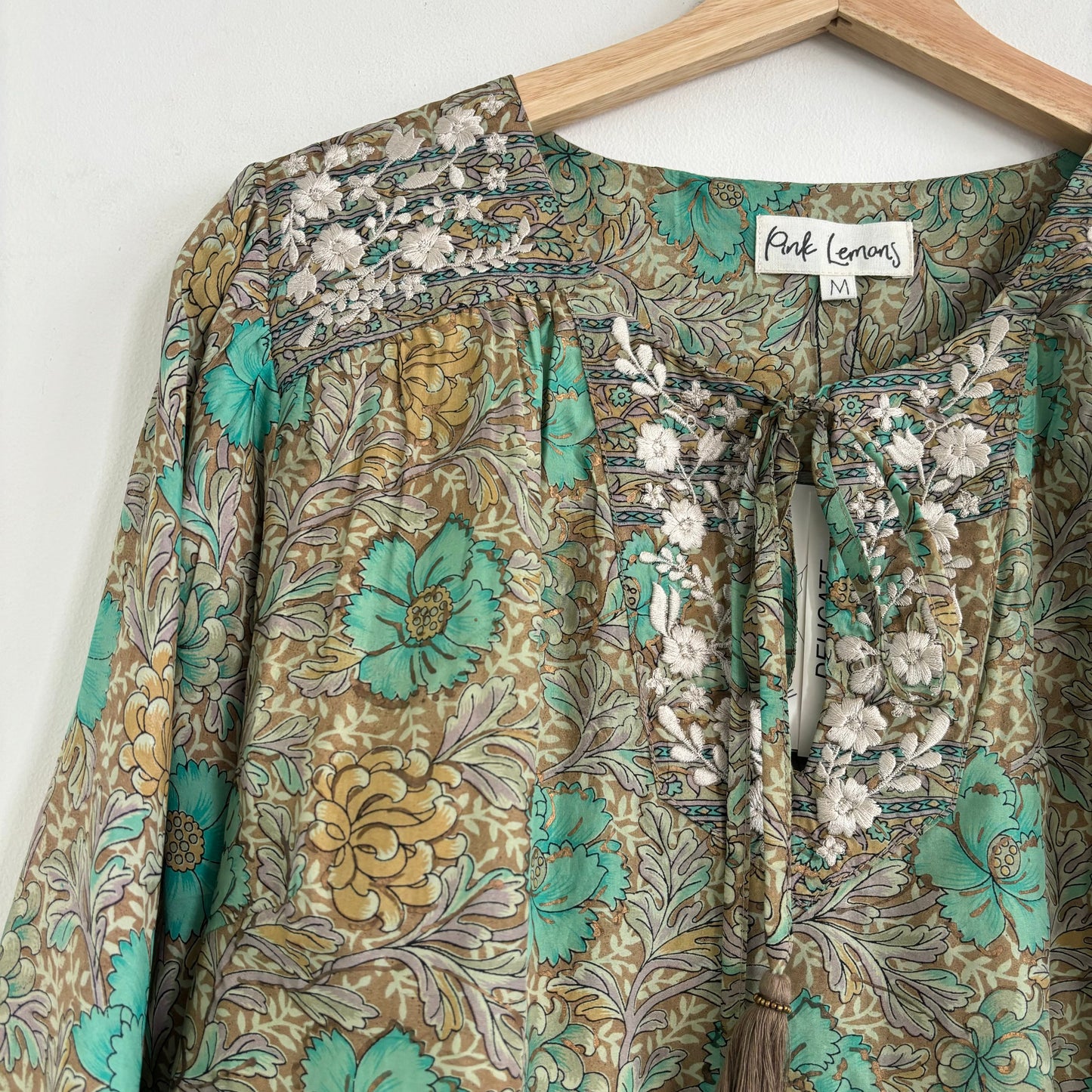 Lolita Embroidered Silk Blouse 170 - M