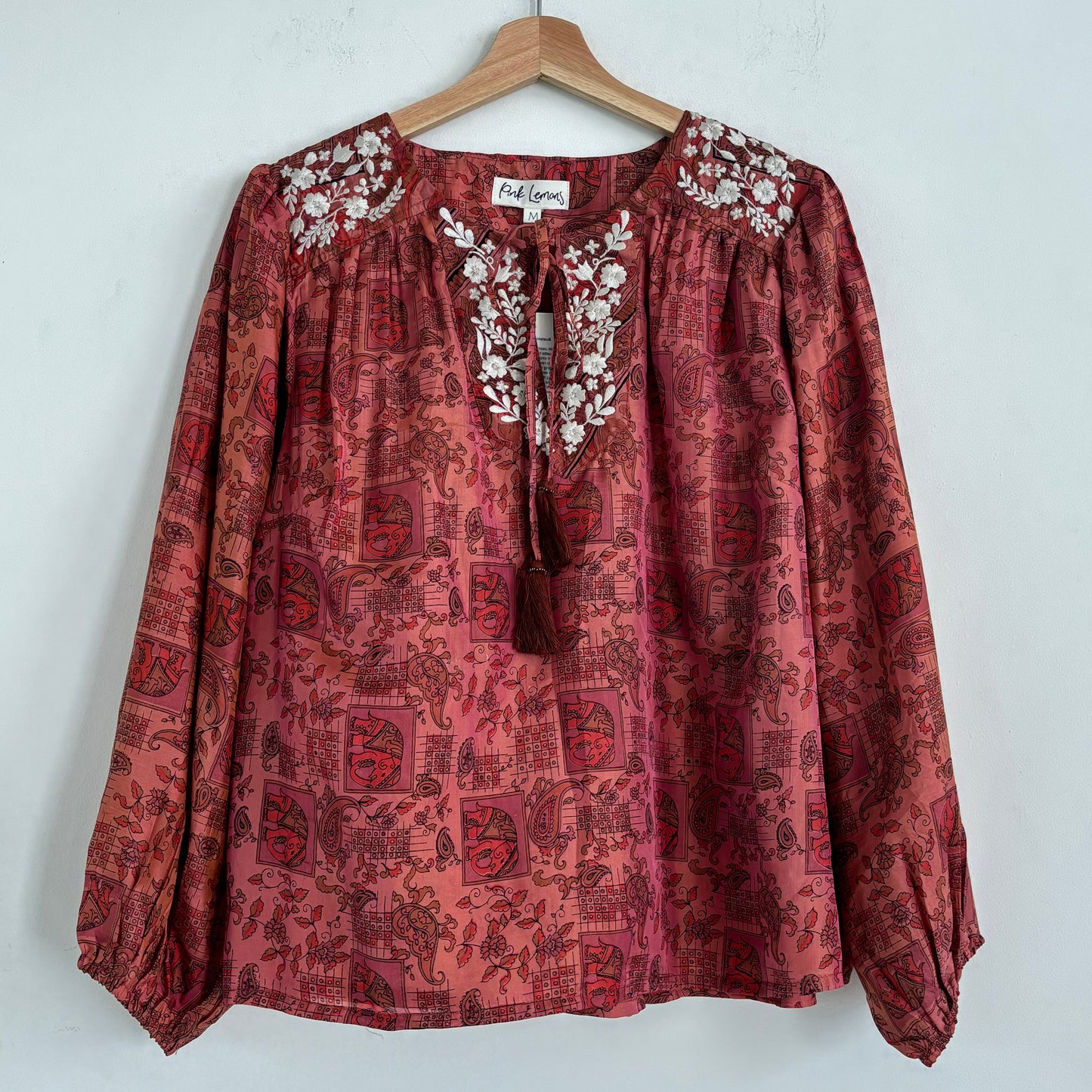 Lolita Embroidered Silk Blouse 166 - M