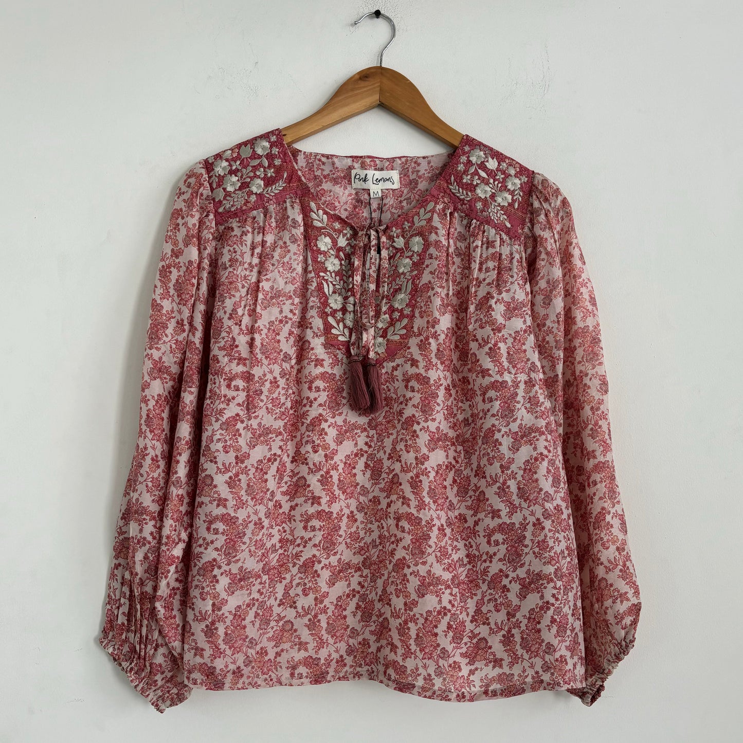 Lolita Embroidered Silk Blouse 165 - M