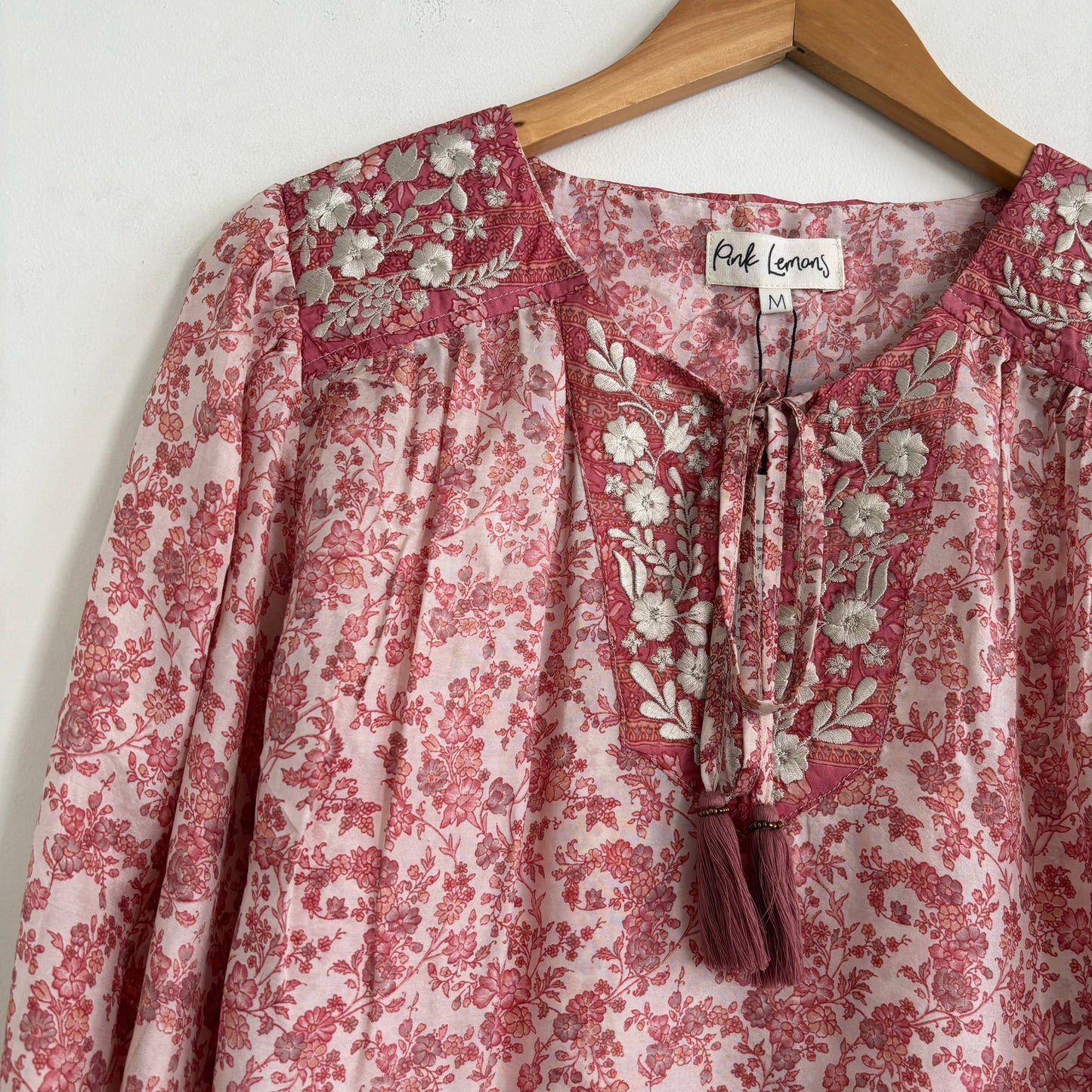 Lolita Embroidered Silk Blouse 165 - M