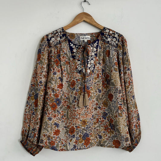 Lolita Embroidered Silk Blouse 174 - M