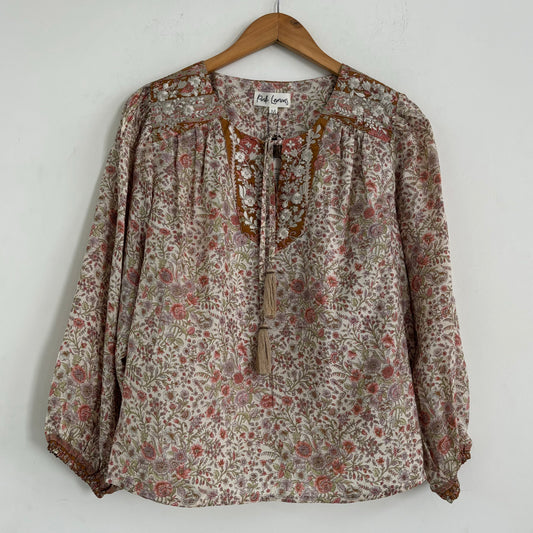 Lolita Embroidered Silk Blouse 158 - M