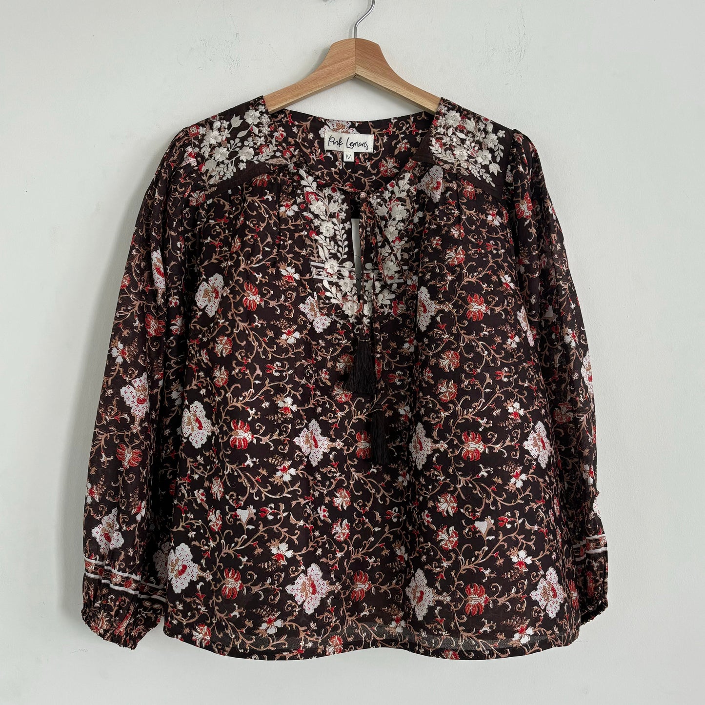 Lolita Embroidered Silk Blouse 157 - L