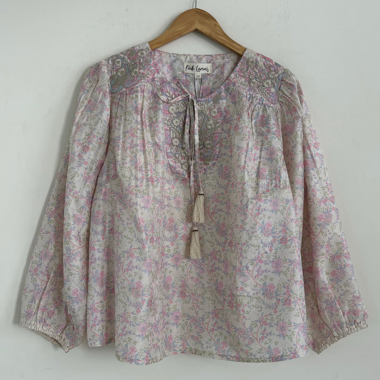 Lolita Embroidered Silk Blouse 156 - L