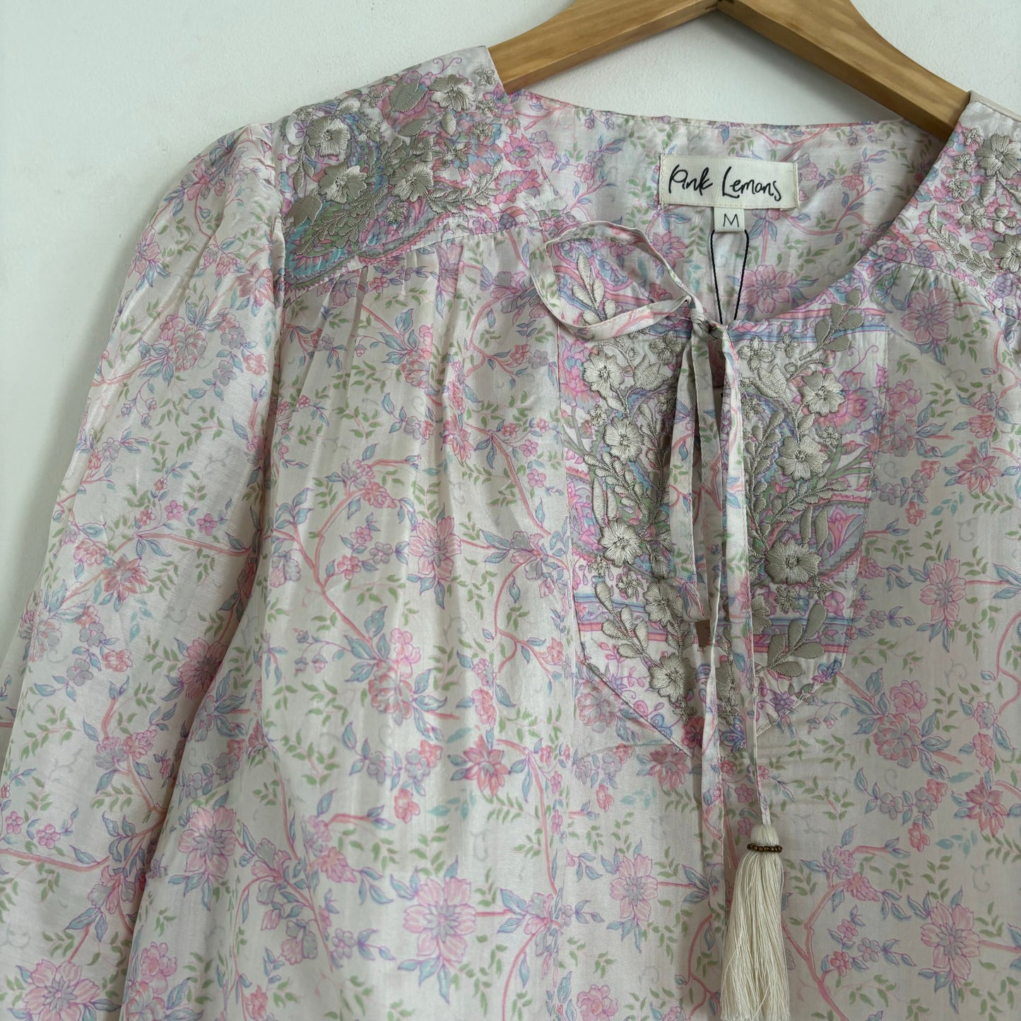 Lolita Embroidered Silk Blouse 156 - L