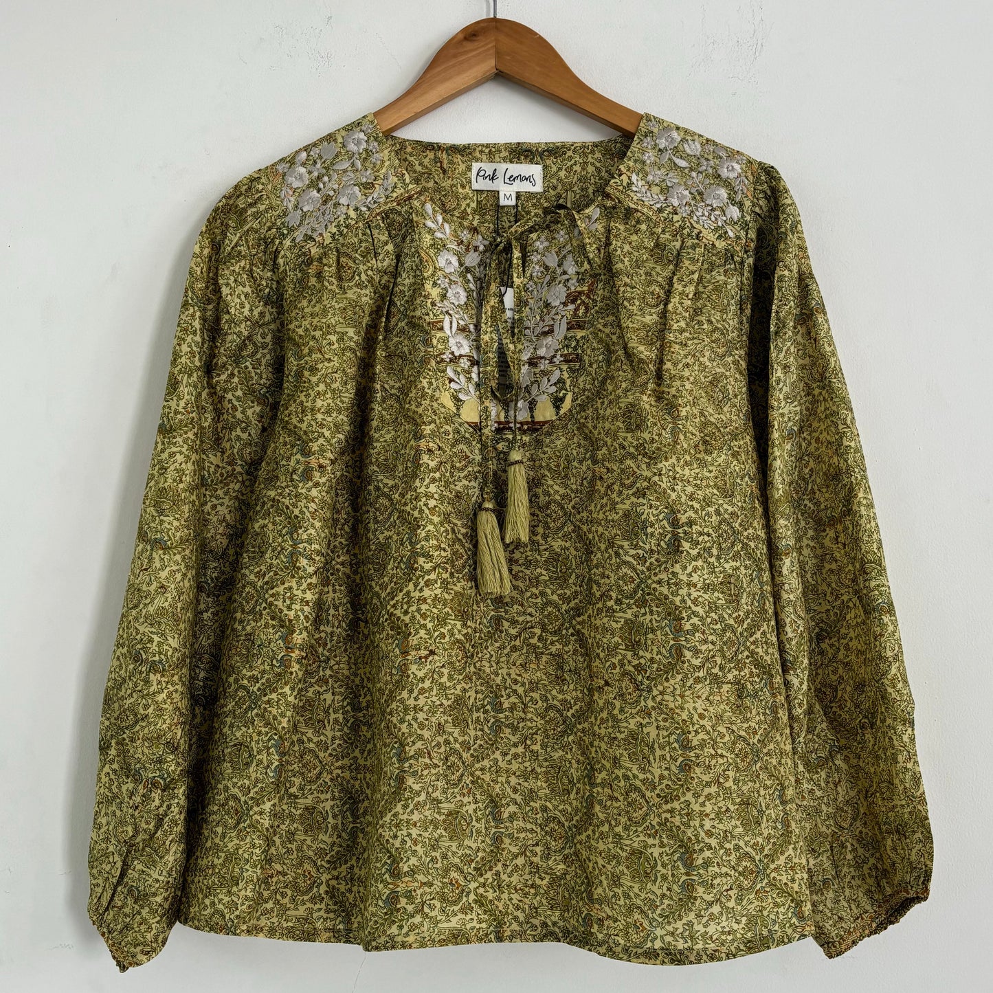 Lolita Embroidered Silk Blouse 155 - M