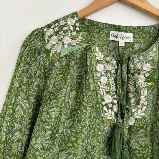 Lolita Embroidered Silk Blouse 154 - M