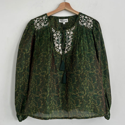 Lolita Embroidered Silk Blouse 152 - M