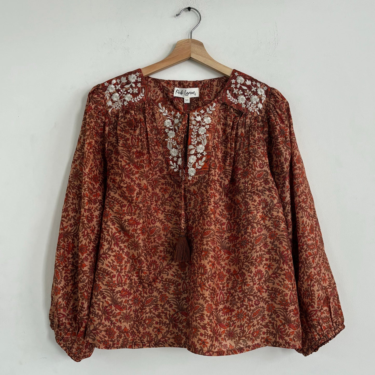 Lolita Embroidered Silk Blouse 149 - M