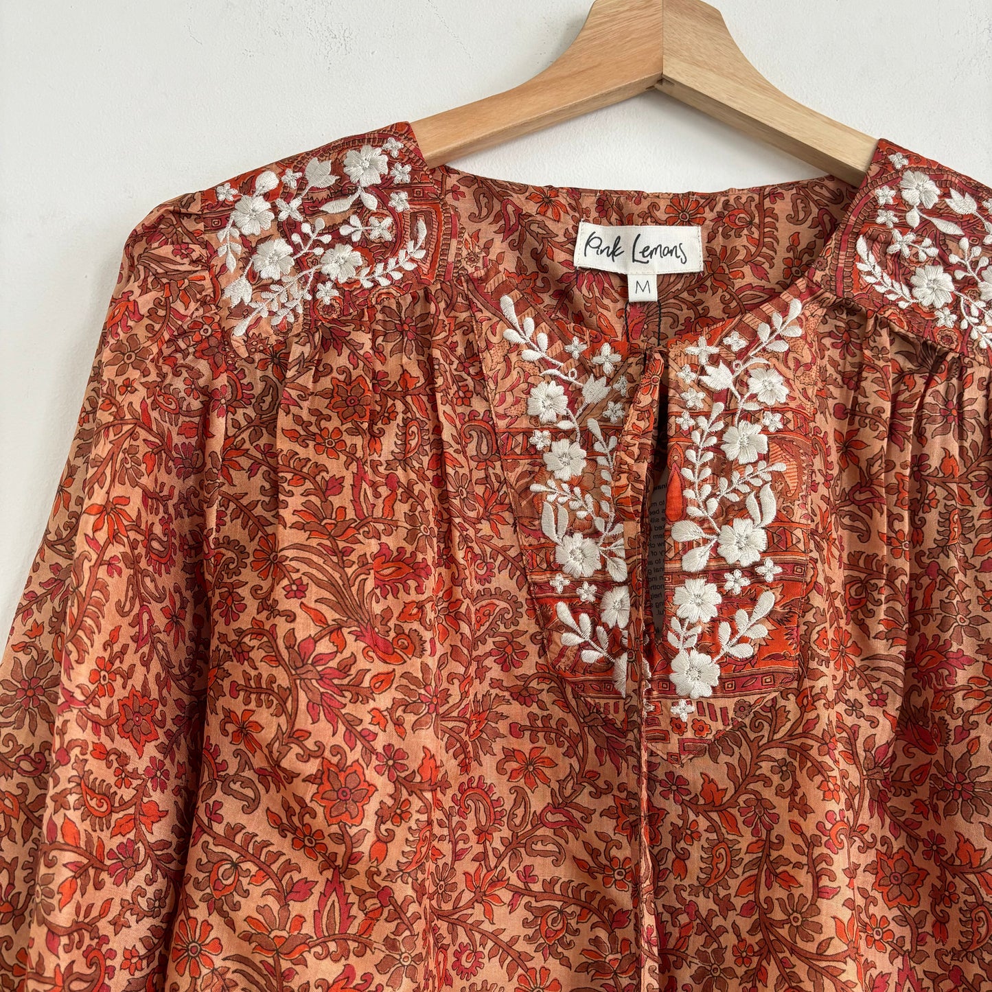 Lolita Embroidered Silk Blouse 149 - M