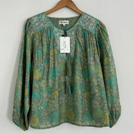 Lolita Embroidered Silk Blouse 147 - M