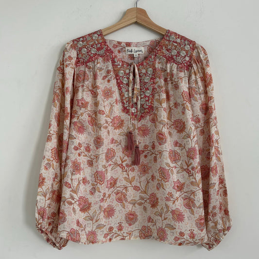 Lolita Embroidered Silk Blouse 144 - M