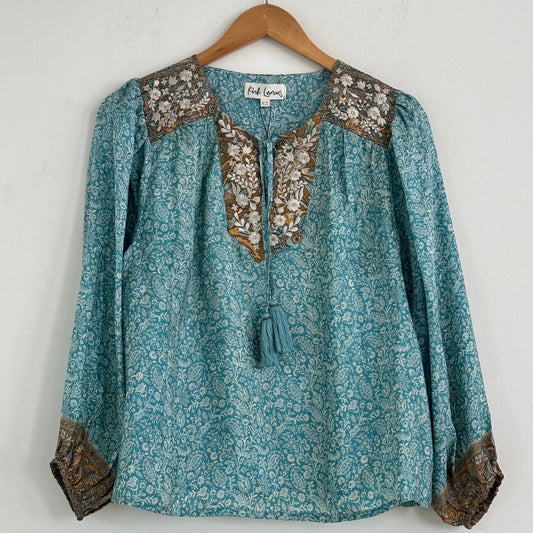 Lolita Embroidered Silk Blouse 143 - XS