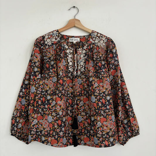 Lolita Embroidered Silk Blouse 139 - XS