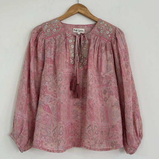 Lolita Embroidered Silk Blouse 138 - S