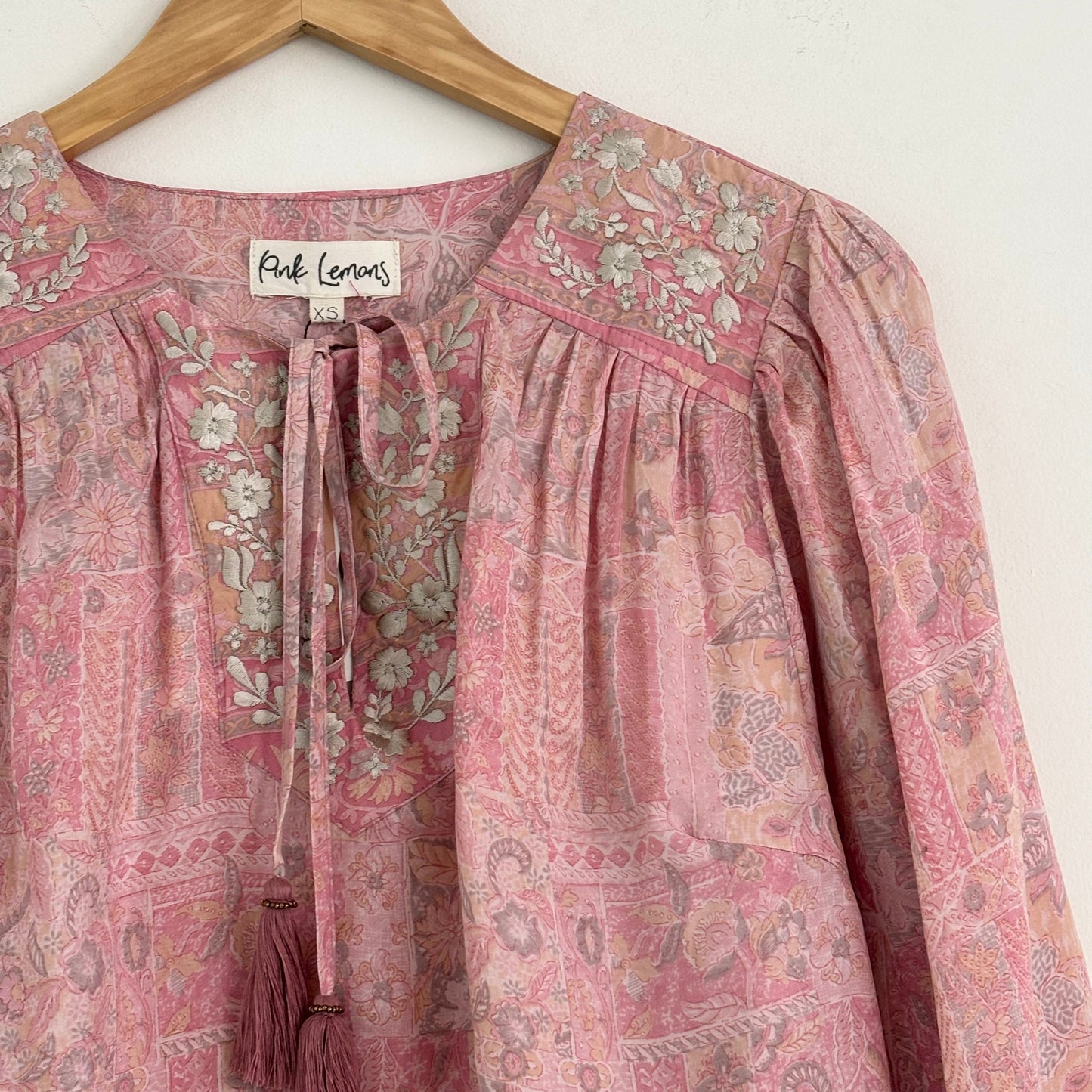 Lolita Embroidered Silk Blouse 138 - XS