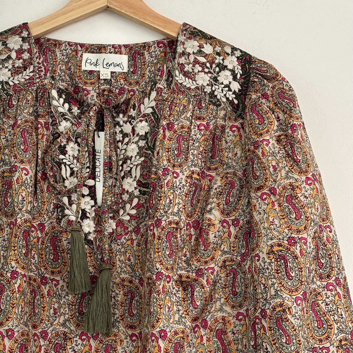 Lolita Embroidered Silk Blouse 137 - XS