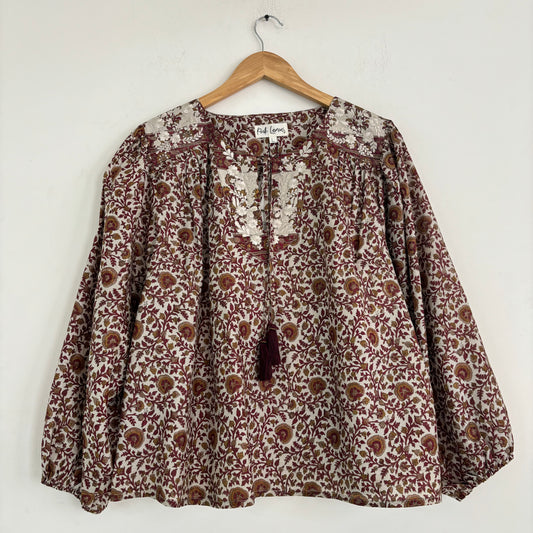 Lolita Embroidered Silk Blouse 136 - L