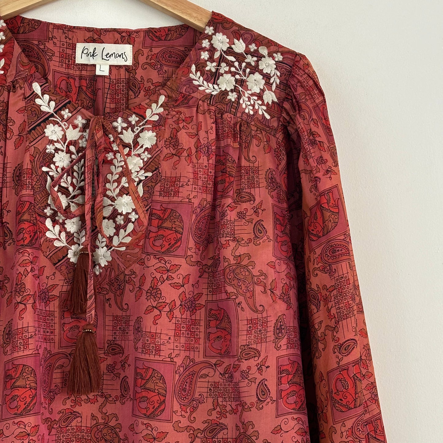 Lolita Embroidered Silk Blouse 133 - L