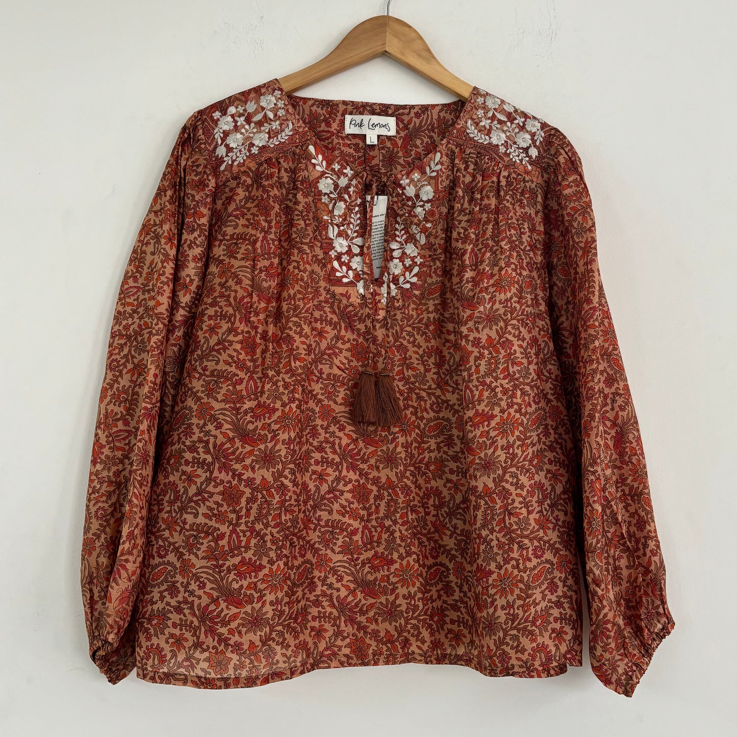 Lolita Embroidered Silk Blouse 132 - L