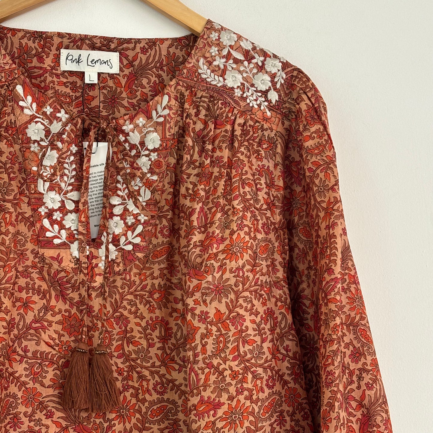 Lolita Embroidered Silk Blouse 132 - L