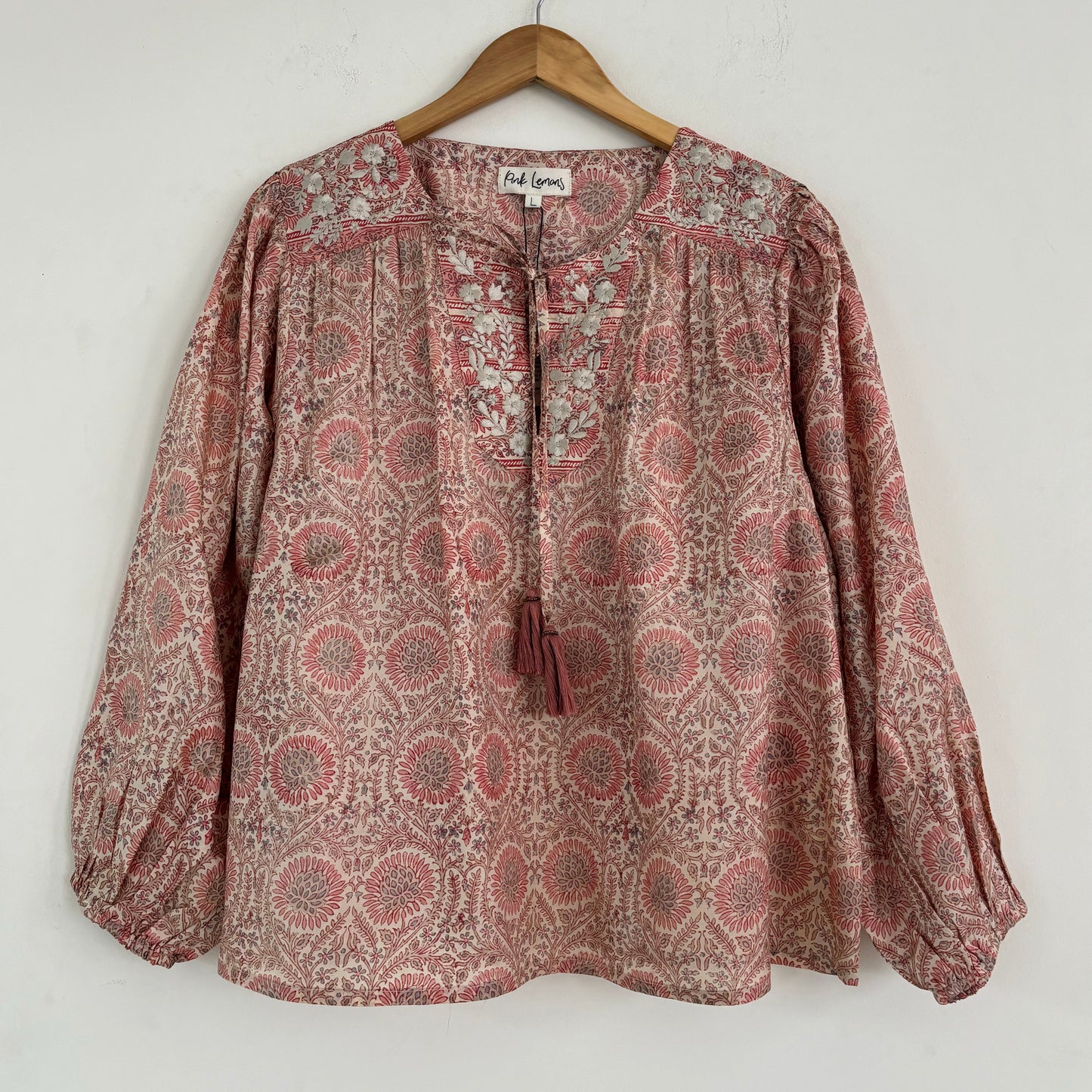 Lolita Embroidered Silk Blouse 130 - L