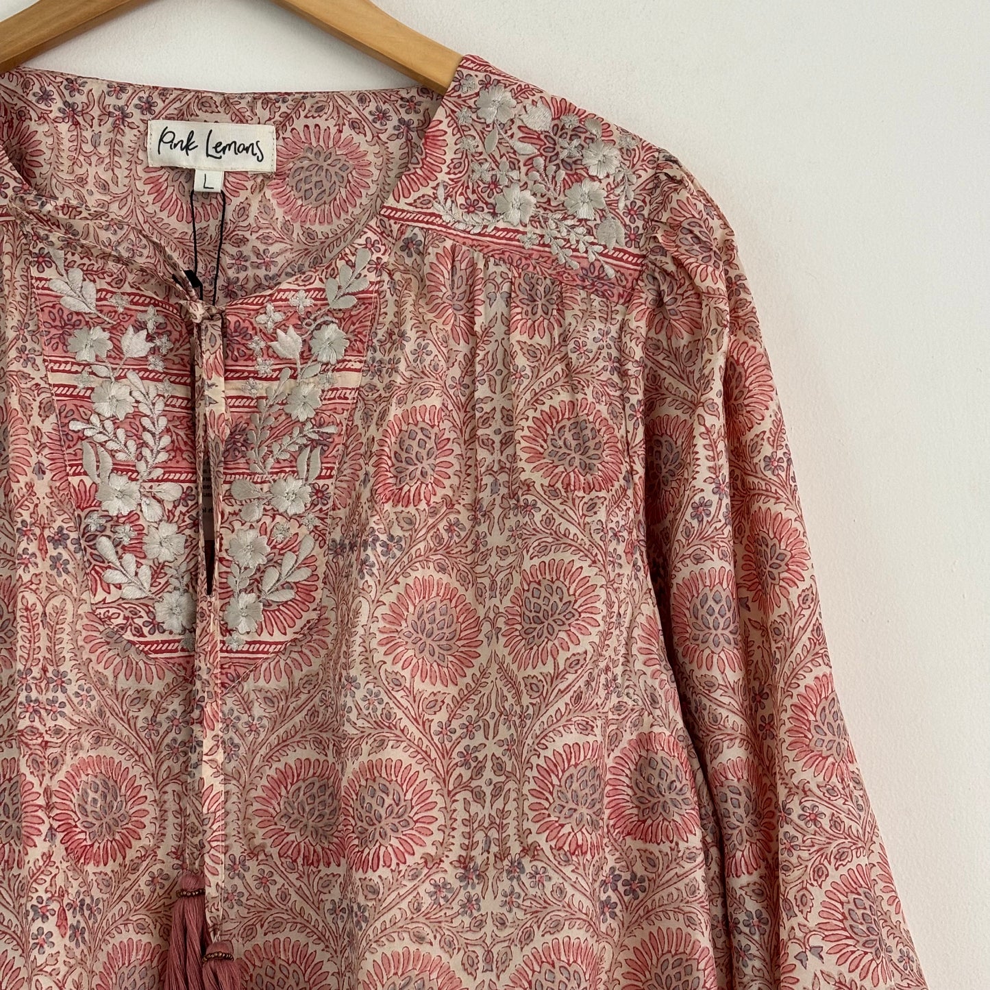 Lolita Embroidered Silk Blouse 130 - L