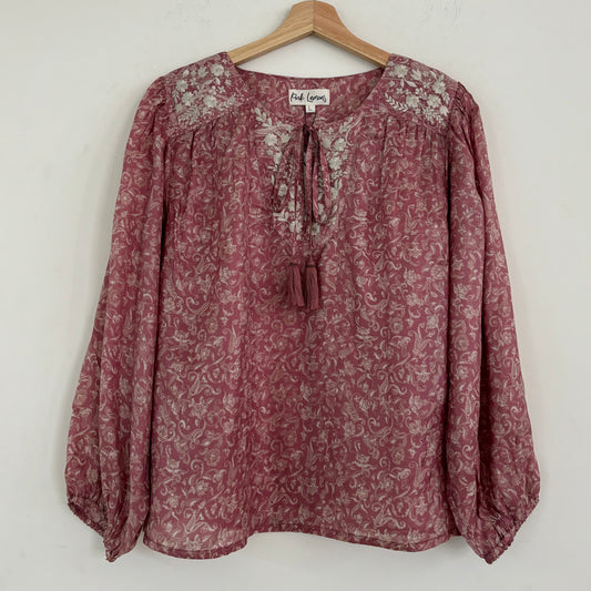 Lolita Embroidered Silk Blouse 129 - L