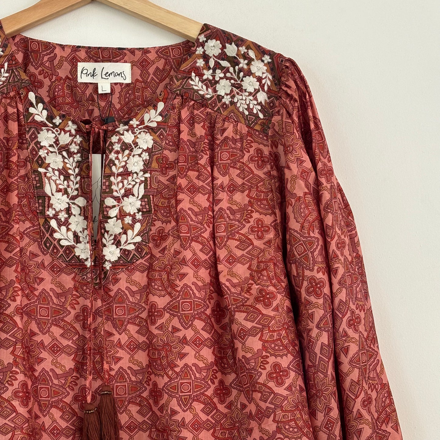 Lolita Embroidered Silk Blouse 126 - M