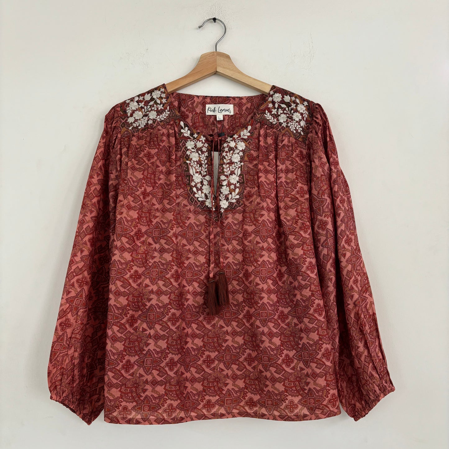 Lolita Embroidered Silk Blouse 126 - M