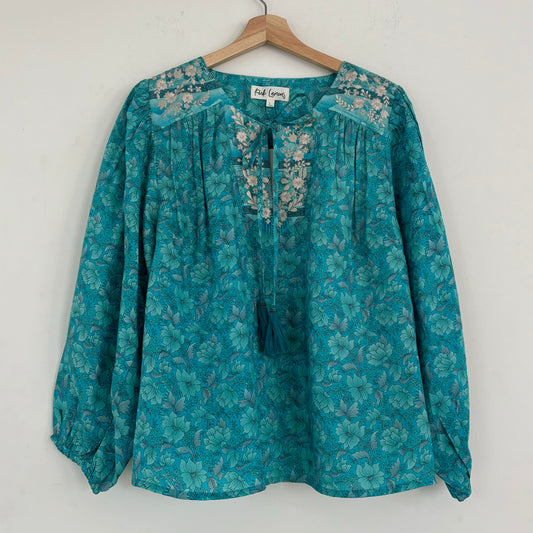 Lolita Embroidered Silk Blouse 124 - L