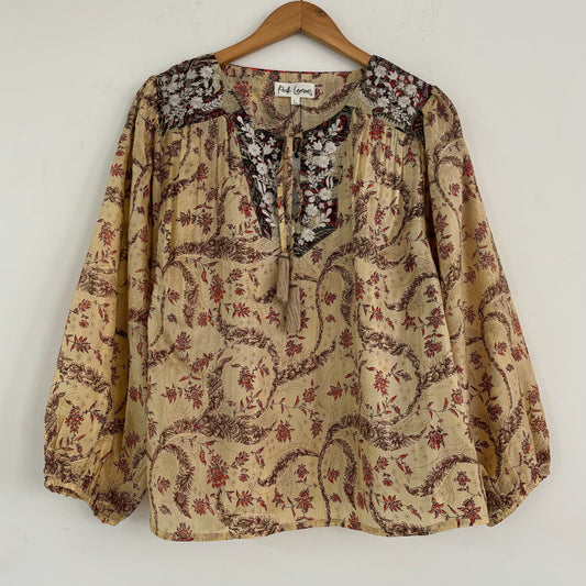 Lolita Embroidered Silk Blouse 122 - L