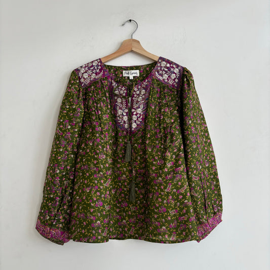 Lolita Embroidered Silk Blouse 114 - M