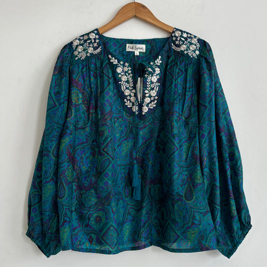 Lolita Embroidered Silk Blouse 113 - L