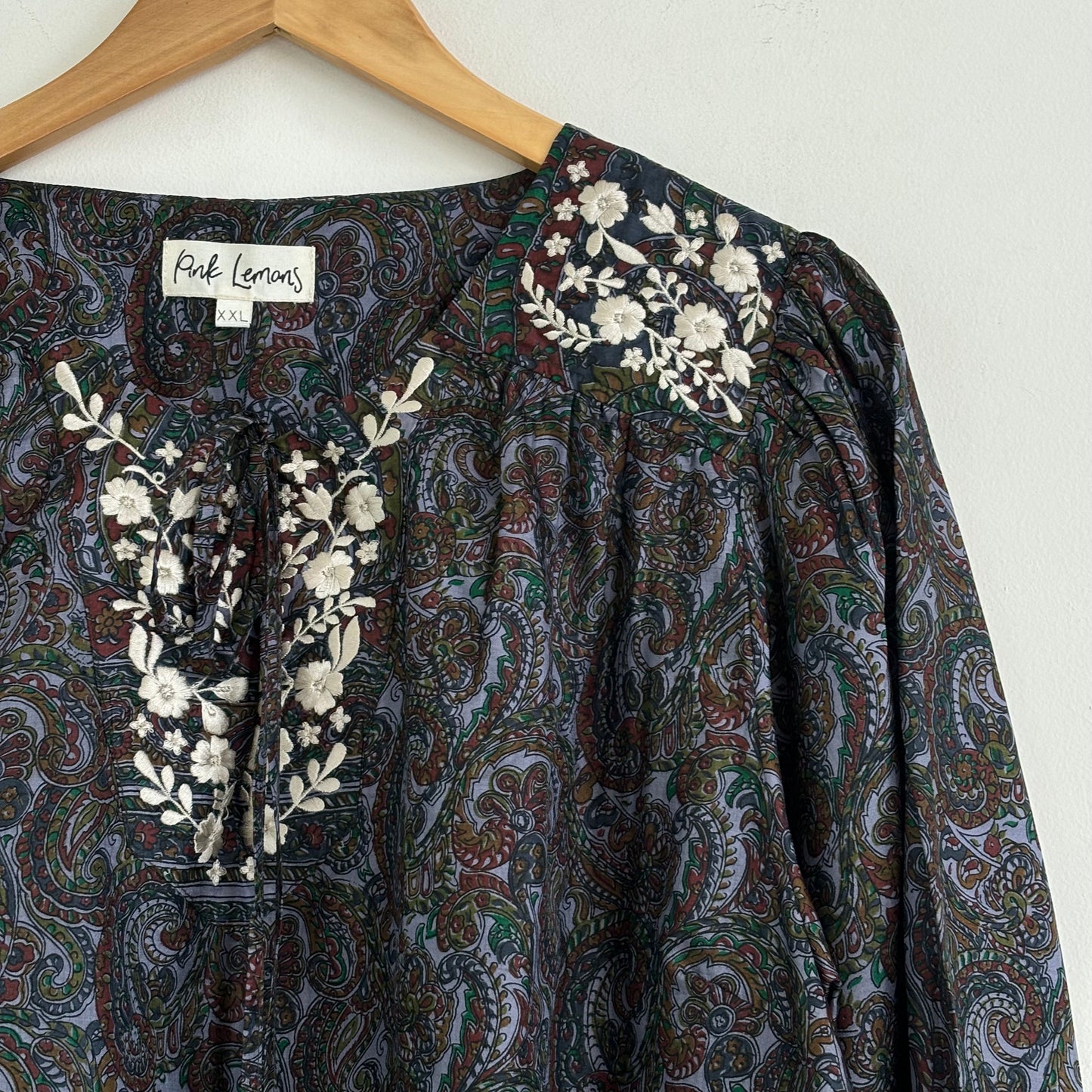 Lolita Embroidered Silk Blouse 100 - XS