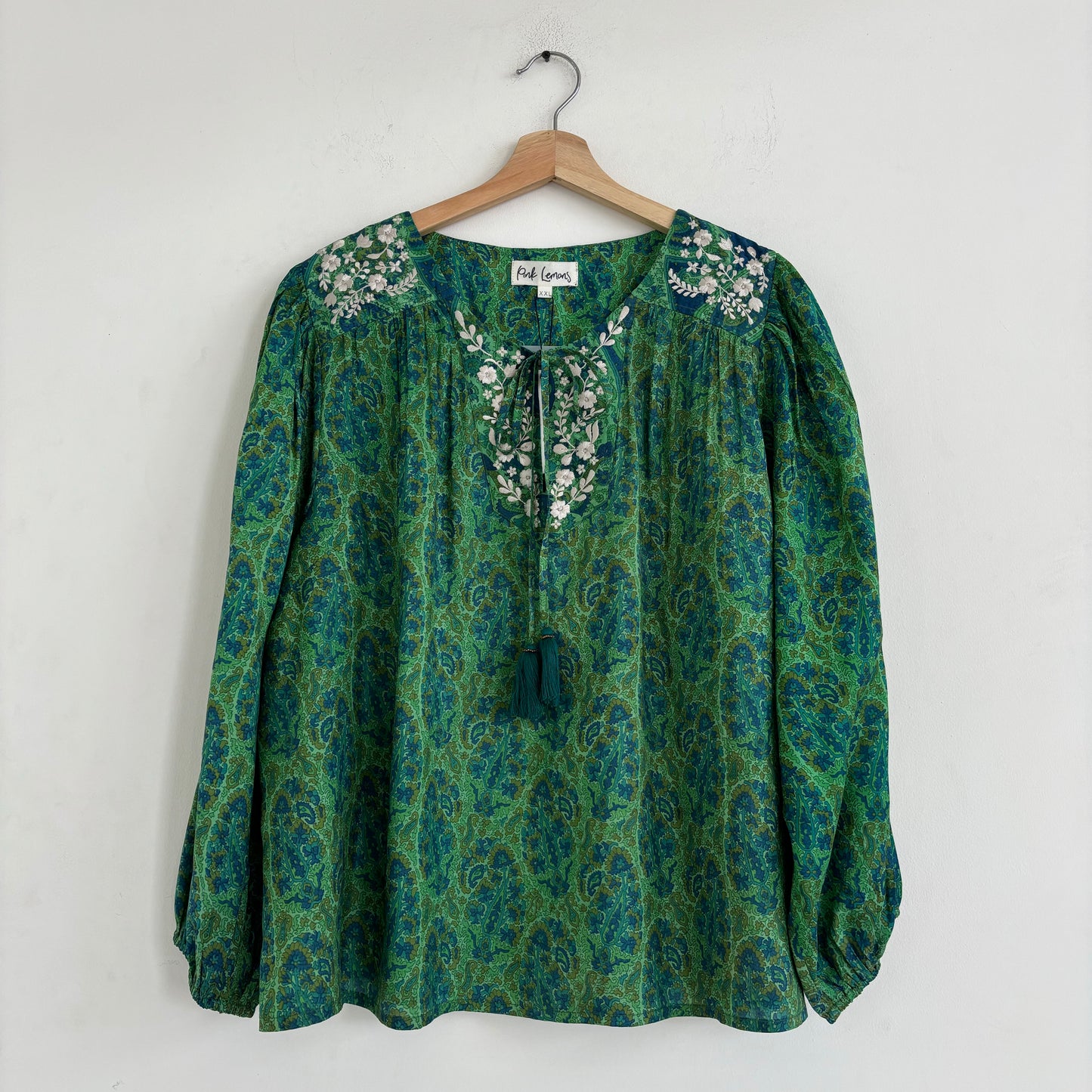 Lolita Embroidered Silk Blouse 102 - XS