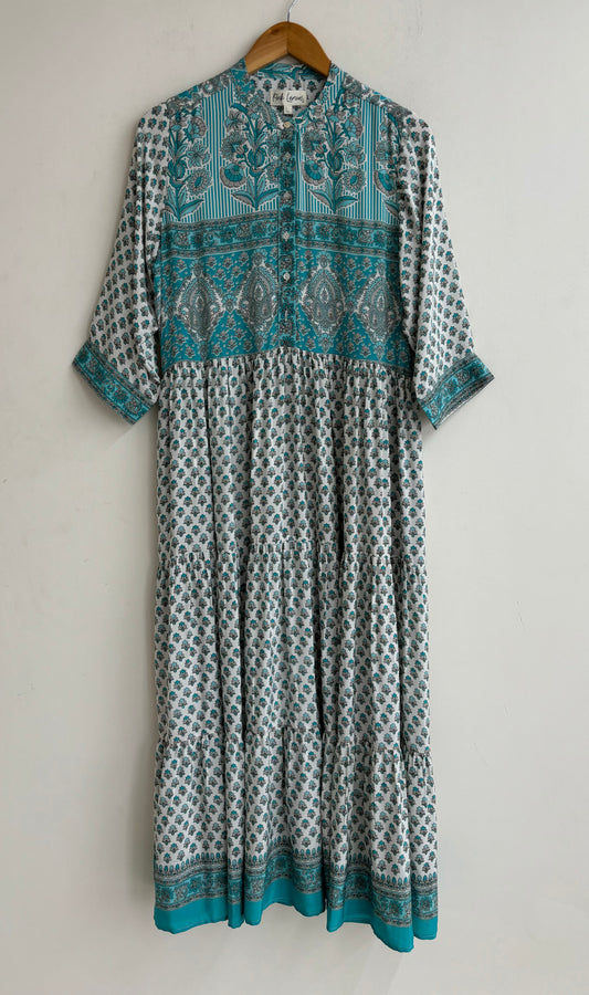 Prairie Round Neck Silk Dress 210 - L