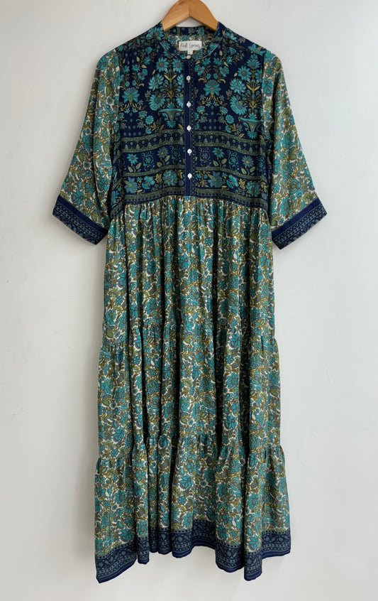 Prairie Round Neck Silk Dress 212 - L