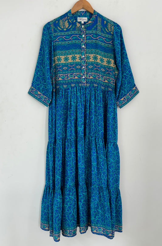 Prairie Round Neck Silk Dress 229 - L