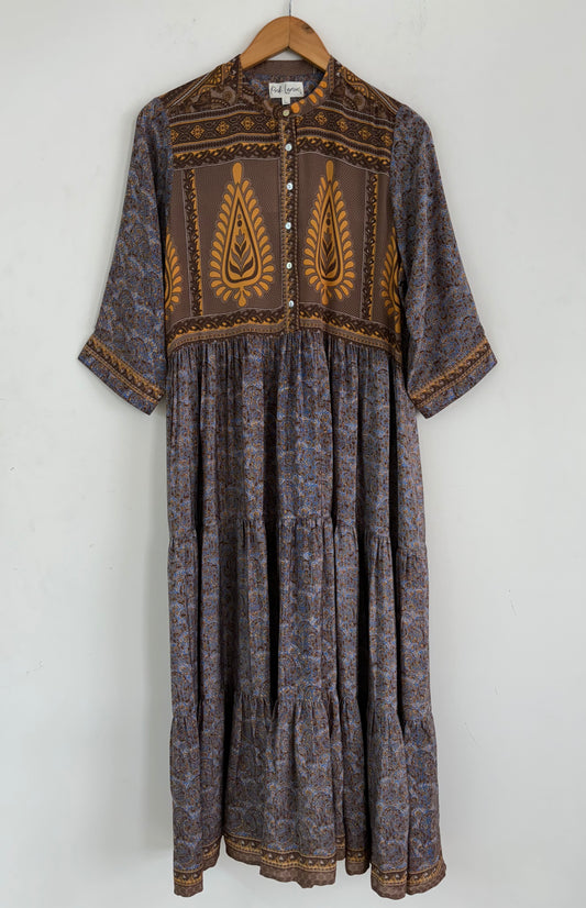 Prairie Round Neck Silk Dress 230 - L